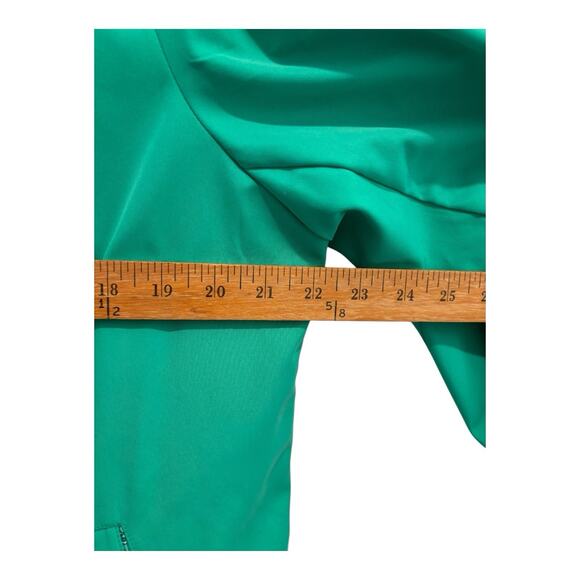 Dennis By Dennis Basso Coat Womens Large Green Hood Paisley Lined Pockets Jacket - Picture 8 of 15